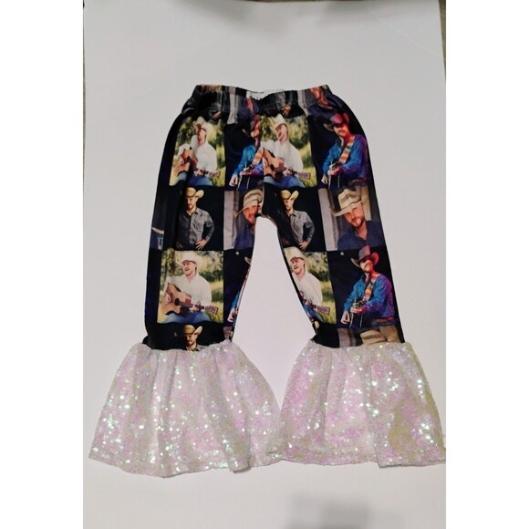 Girls Bella Breez‎ Cody Johnson Sequin Bell Bottoms | Size 4T | Country Music - Picture 1 of 7